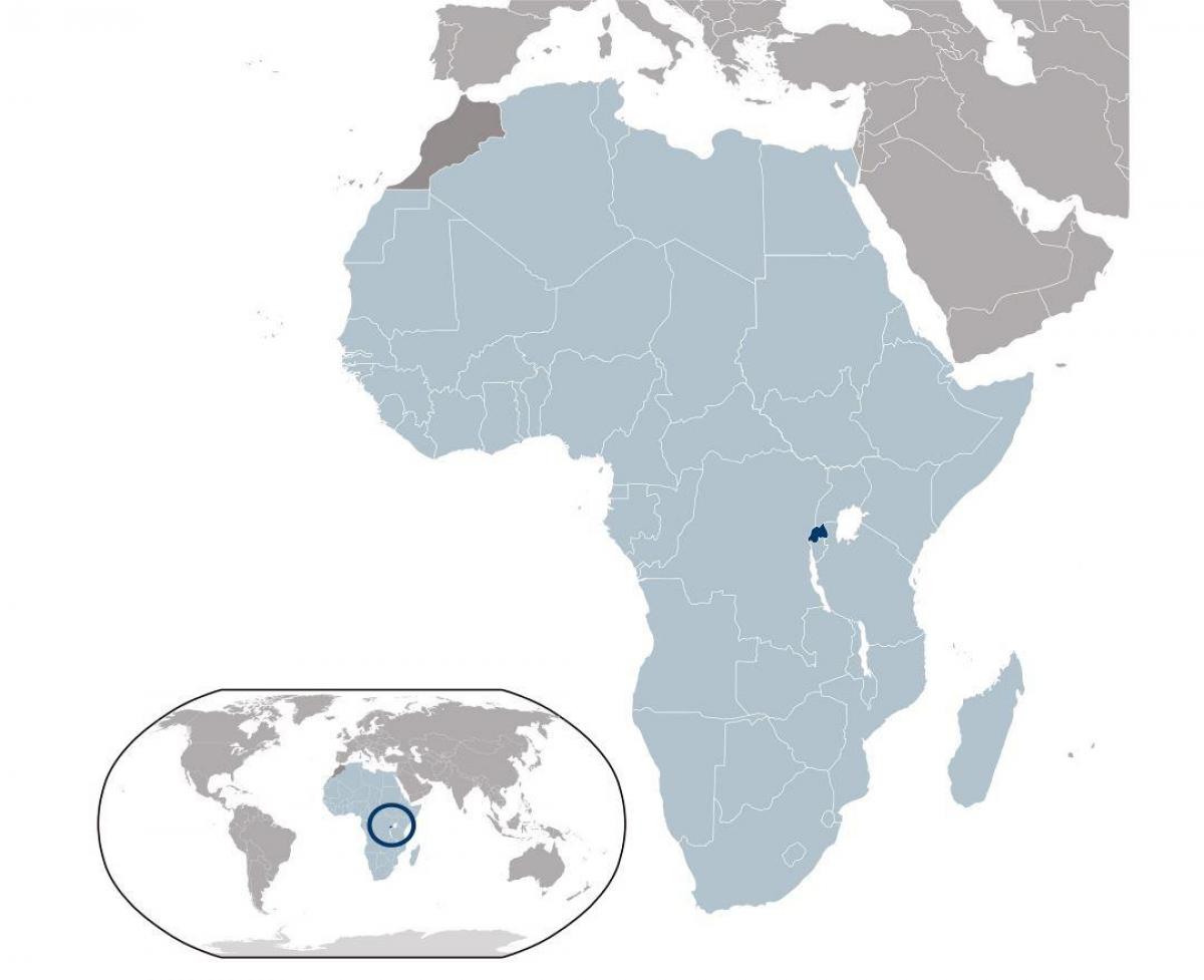Rwanda vị trí trên bản đồ thế giới