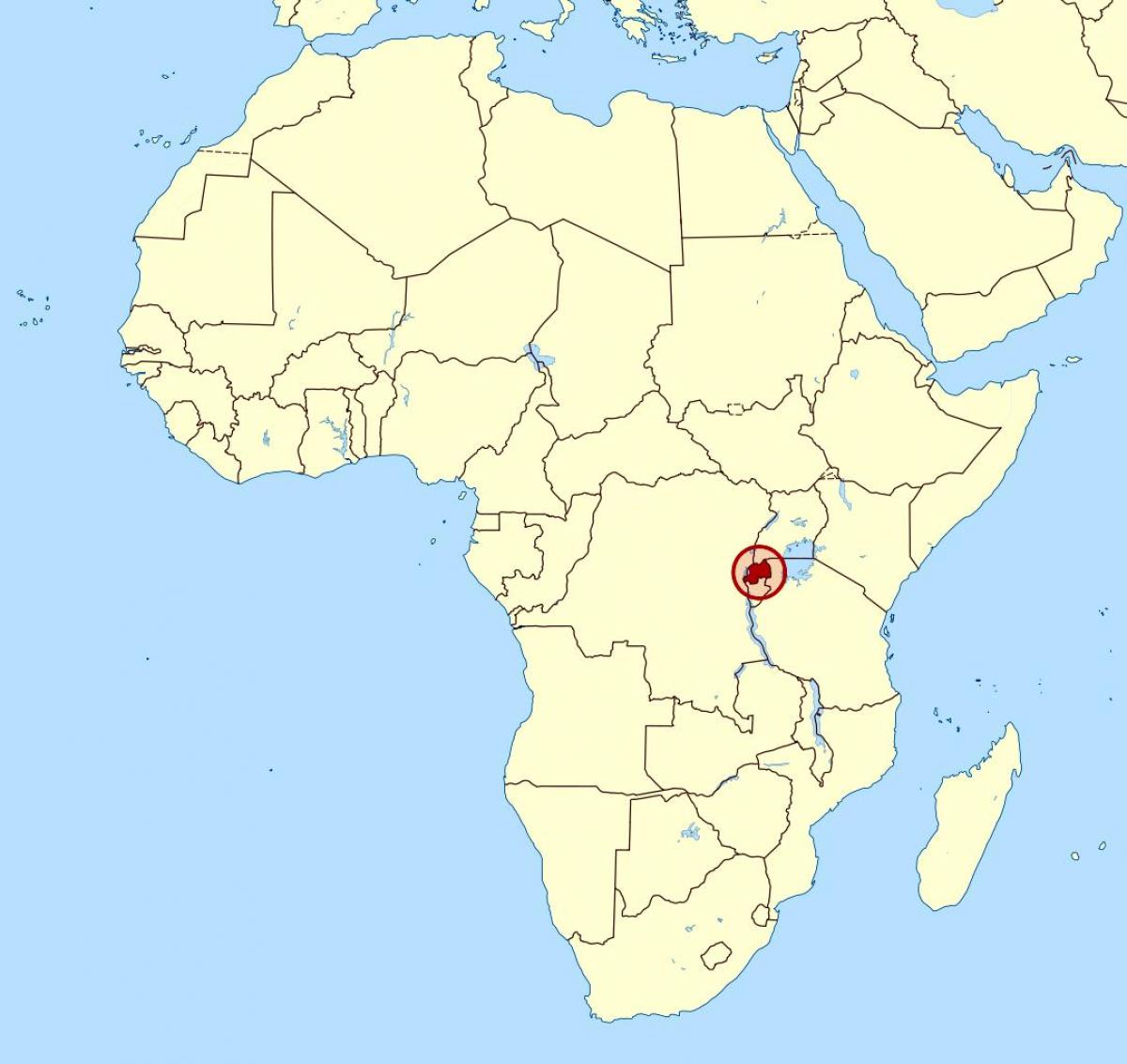 bản đồ của Rwanda phi