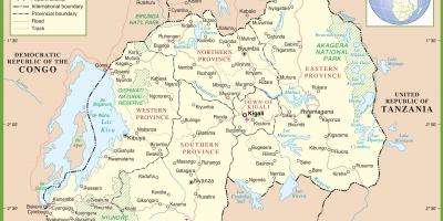 Bản đồ của Rwanda chính trị