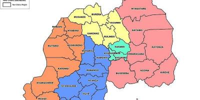 Bản đồ của Rwanda bản đồ tỉnh