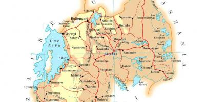 Bản đồ của đường Rwanda