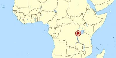 Bản đồ của Rwanda phi