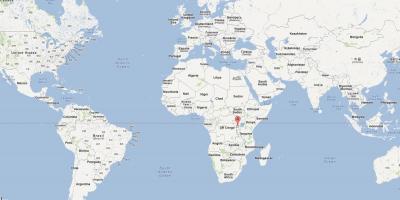 Bản đồ của Rwanda trong thế giới