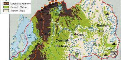 Địa lý bản đồ của Rwanda